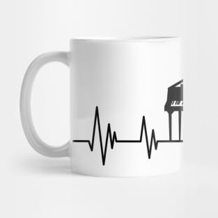 Keyboard Piano  heartbeat Funny Piano Driver , Musical heartbeat Mug